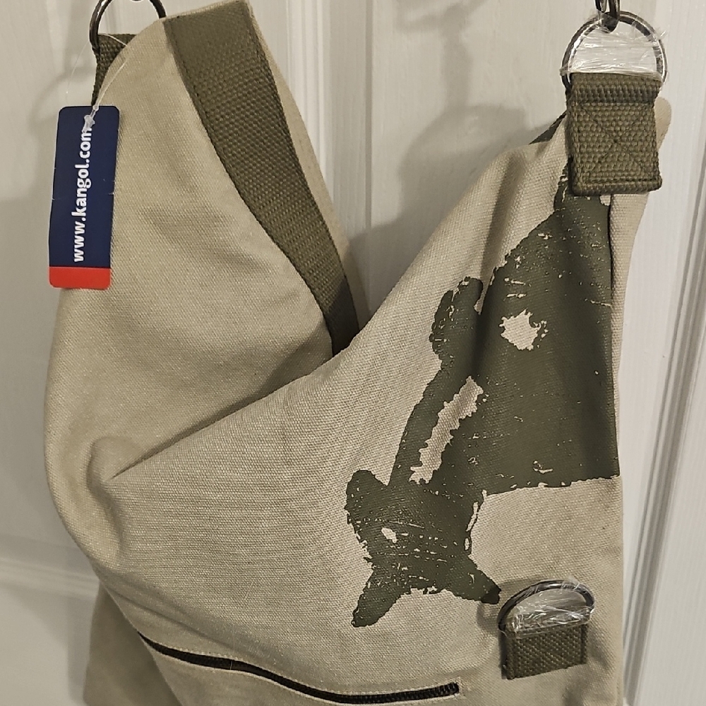 Kangol Men's Olive and Tan Messenger Bag